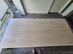 eettafel 216x90 massief eiken met white wash, Huis en Inrichting, Tafels | Eettafels, Ophalen, Gebruikt, Eikenhout, 200 cm of meer