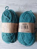 Drops Lima Zeegroen - 2 Bollen Wol/Alpaca Garen, Ophalen of Verzenden, Nieuw, Breien of Haken, Wol of Garen