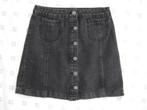 FB sister jeans rok zwart, doorknooprok, mt XS spijkerrok, Kleding | Dames, Rokken, Zwart, Ophalen of Verzenden, Zo goed als nieuw