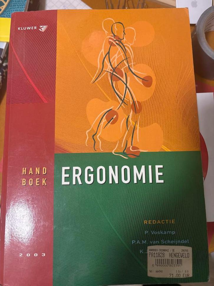 Handboek Ergonomie - P. Voskamp, Boeken, Studieboeken en Cursussen, Gelezen, HBO, Beta, Ophalen of Verzenden