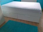 Ikea Brimnes 140x200 Bed met llattenbodems - Wit, Huis en Inrichting, Slaapkamer | Bedden, Ophalen, Gebruikt, Wit, Tweepersoons