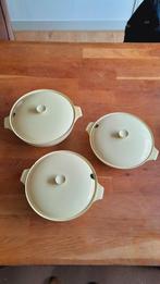 3 dekschalen Geel P. Ragout & Co, Antiek en Kunst, Ophalen of Verzenden