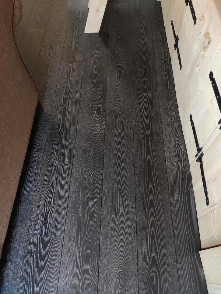 Zwarte Laminaat Vloer, Doe-het-zelf en Verbouw, Vloerdelen en Plavuizen, Gebruikt, Laminaat, Kunststof, 50 tot 150 cm, 10 tot 30 cm