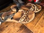 Luipaard Sandalen Nr 38, Kleding | Dames, Schoenen, Ophalen of Verzenden, Gedragen, Bruin, Sandalen of Muiltjes