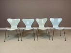 4 Fritz Hansen vlinderstoelen door Arne Jacobsen vintage, Huis en Inrichting, Stoelen, Metaal, Vier, Gebruikt, Ophalen