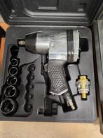 (003) Zionair Luchtsleutel 1/2 inch met doppenset (Airwrench, Gebruikt, ., Zionair, Ophalen of Verzenden