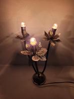 Retro design vintage tafellamp met bladeren/ floral, Huis en Inrichting, Lampen | Tafellampen, Ophalen of Verzenden, Zo goed als nieuw