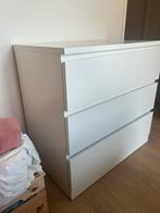 Witte IKEA Malm kast (3 lades), Ophalen, 50 tot 100 cm, Zo goed als nieuw, 3 of 4 laden