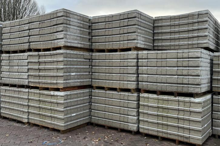 Partij betonklinkers grijs machinaal, Tuin en Terras, Tegels en Klinkers, Nieuw, Klinkers, Keramiek, Ophalen of Verzenden