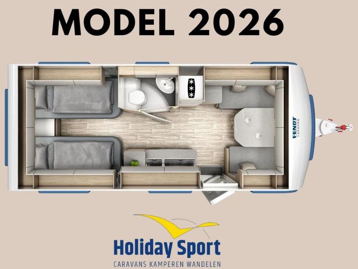 Fendt Bianco Activ 515 SGE Modeljaar 2026, Caravans en Kamperen, Caravans, Bedrijf, tot en met 4, 1250 - 1500 kg, Treinzit, Fendt