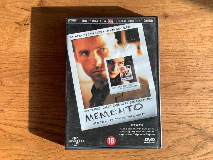 Memento DVD - Christopher Nolan Klassieker, Cd's en Dvd's, Dvd's | Drama, Zo goed als nieuw, Drama, Vanaf 16 jaar, Ophalen of Verzenden