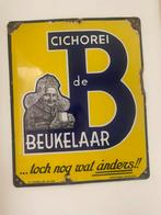 OUD emaille bord De beukelaar, Ophalen of Verzenden, Gebruikt, Reclamebord