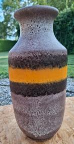 Vintage vaas met geel accent, Huis en Inrichting, Gebruikt, Overige kleuren, Aardewerk of Porselein, Ophalen of Verzenden