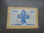 Oud luciferetiket Scouting St. Jorisgroep OUDEWATER, Ophalen of Verzenden, Zo goed als nieuw, Luciferdoosjes of -merken