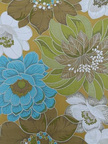 Vintage behang in fleurige bloemenprint NIEUW New old stock beschikbaar voor biedingen