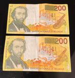 200 Belgische Frank / Francs biljet (2 stuks), Ophalen of Verzenden