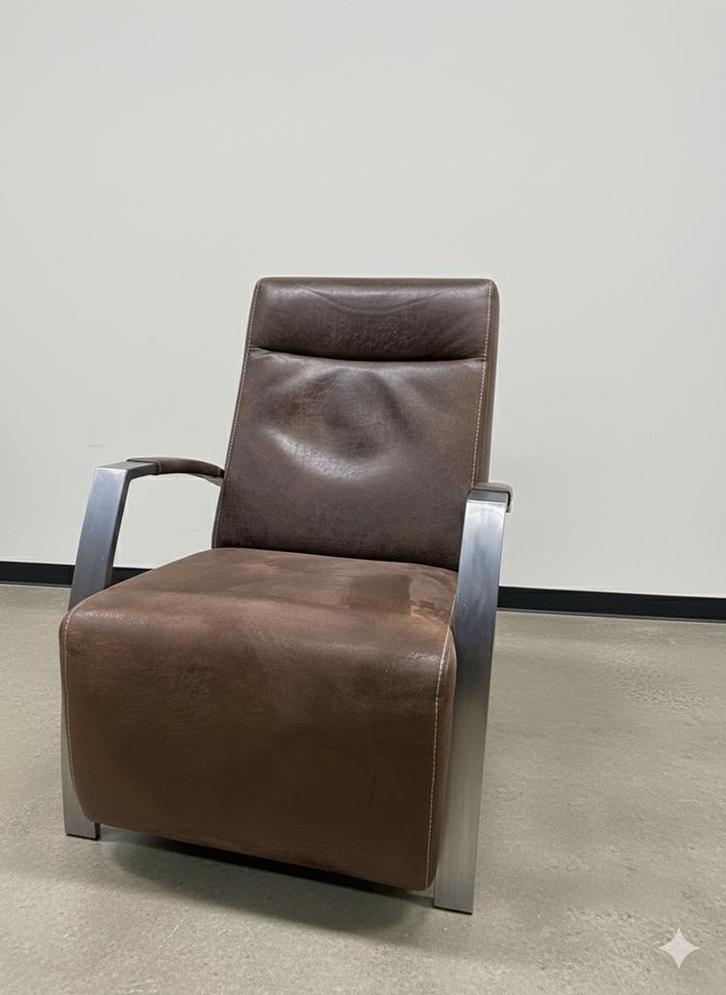 1 Luxe Schippers Lifestyle fauteuil · Volledig gereinigd, Huis en Inrichting, Fauteuils, Zo goed als nieuw, Leer, 50 tot 75 cm