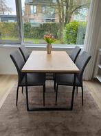 Jysk Eettafel 120 cm + 4 Stoelen - Zo Goed Als Nieuw!, Ophalen, 100 tot 150 cm, Rond, 50 tot 100 cm