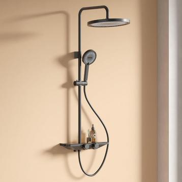 Thermostaat Douche Zwart XL Regendouche – Nieuw beschikbaar voor biedingen