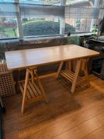 schragen met houten blad, Ophalen, Gebruikt