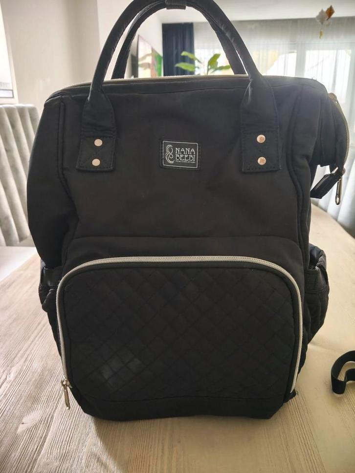 Zwarte Nana Beebi Luiertas Rugzak, Kinderen en Baby's, Luiertassen, Gebruikt, Ophalen of Verzenden