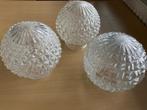3 glazen bol plafonnieres, Ophalen of Verzenden, Glas