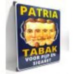 Patria tabak emaillen reclame bord mancave decoratie borden, Reclamebord, Ophalen of Verzenden, Zo goed als nieuw