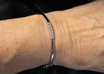 Zilveren slavenarmband met zirkonia's. 2025/683, ., Nieuw, Ophalen of Verzenden, .