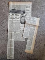 SCHEPEN: Artikelen vlaggeschip Oranje, Verzamelen, Tijdschriften, Kranten en Knipsels, Ophalen of Verzenden, 1960 tot 1980, Knipsel(s)