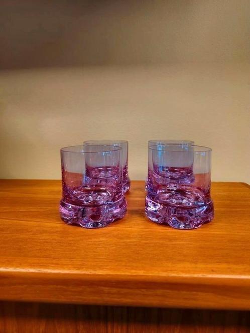 4x Murano Alexanderiet Neodymium Whiskyglazen Water Glazen, Antiek en Kunst, Antiek | Glas en Kristal, Ophalen of Verzenden