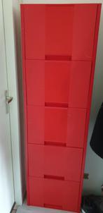 Ikea metalen schoenenkast rood, Ikea schoenenkast metaal rood, Zo goed als nieuw, Ophalen