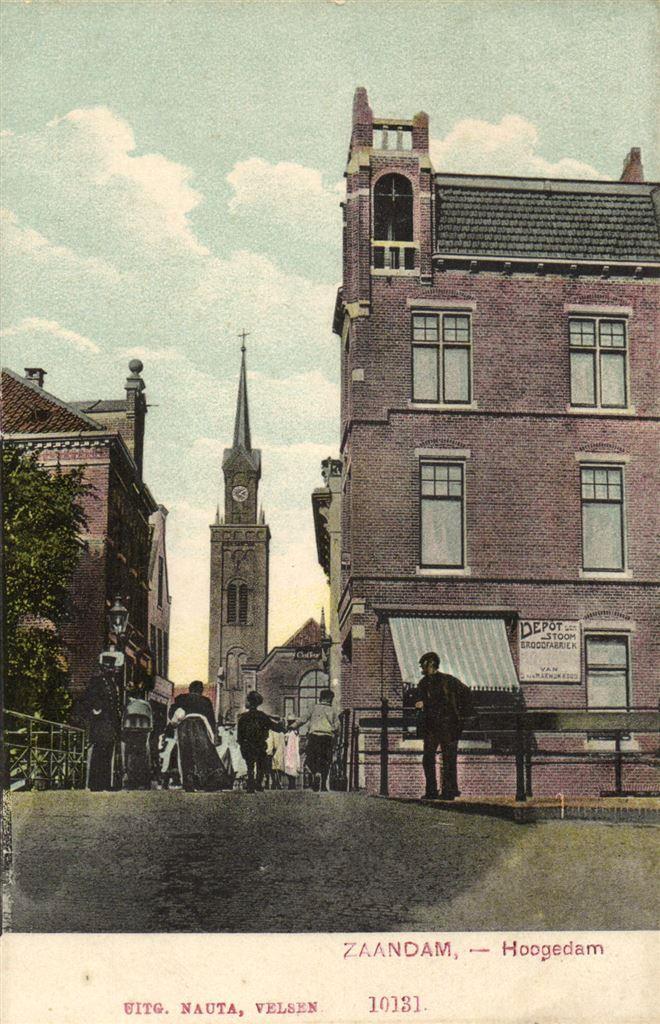 Zaandam, - Hoogedam - volk - 10131 - ongelopen, Verzamelen, Ansichtkaarten | Nederland, Ongelopen, Noord-Holland, Voor 1920, Ophalen of Verzenden