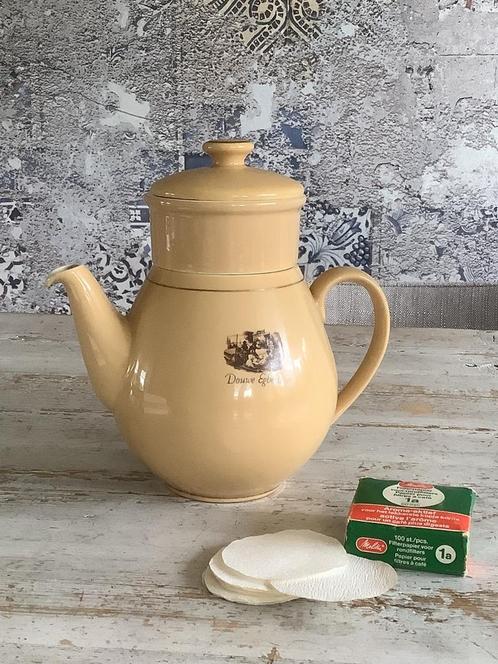 Douwe Egberts koffiepot met filter, Antiek en Kunst, Antiek | Servies los, Ophalen of Verzenden