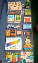 Houten speelgoed groot pakket puzzels blokjes trein enz !, Ophalen, Zo goed als nieuw, Overige typen