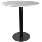 Restaurant tafel marmer rond 70 cm tafelblad en metaal onder, 50 tot 100 cm, Nieuw, Rond, Ophalen of Verzenden