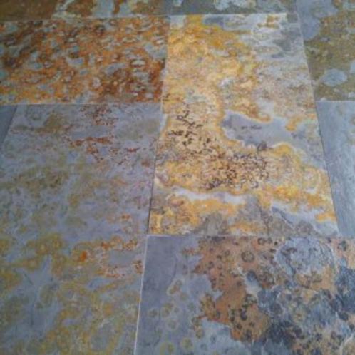 terrastegels Oxide Multicolor Slate 60x60 cm strak gezaagd, Tuin en Terras, Tegels en Klinkers, Nieuw, Terrastegels, Natuursteen