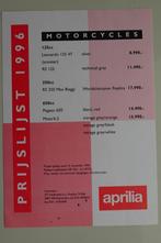 1996 Aprilia prijslijst Leonardo RS 125 250 Max Biaggi Moto, Ophalen of Verzenden