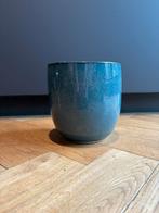 Blauwe Bloempot - Keramiek, Tuin en Terras, Rond, Binnen, Ophalen of Verzenden, Zo goed als nieuw