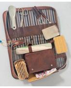 1960 vintage Reis-verzorgings set tas leder mannen lederen, Ophalen of Verzenden