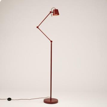 vloerlamp roodbruin burgundy of beige hoekbank bank lamp beschikbaar voor biedingen