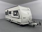 Fendt Saphir 465 TG Mover Fietsendrager Voortent, Caravans en Kamperen, Caravans, Hordeur, Bedrijf, Overige, 2 aparte bedden
