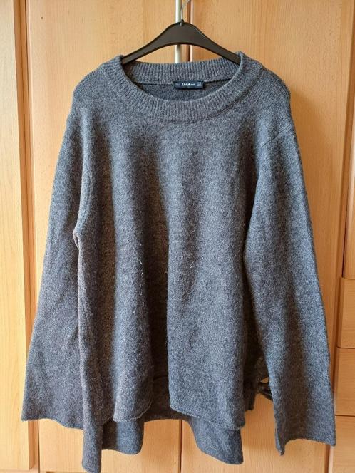 Donkergrijze Zara Knit trui maat S, Kleding | Dames, Truien en Vesten, Gedragen, Maat 38/40 (M), Grijs, Ophalen of Verzenden