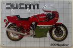 Ducati 900 Replica motor relief reclamebord vna metaal