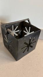 Metalen Windlicht LifeStyle, Gebruikt, Zwart, Ophalen of Verzenden, Metaal
