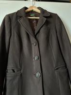 Bruin Benetton mantel jas S, Kleding | Heren, Ophalen of Verzenden, Zo goed als nieuw, Bruin