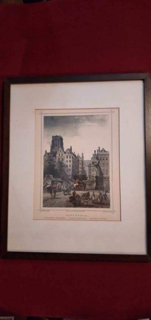 Schilderijtjes/Tekeningen, Antiek en Kunst, Curiosa en Brocante, Ophalen of Verzenden