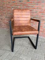 EETKAMERSTOEL ARM INDUSTRIËLE COGNAC ACTIE €79,=, Bruin, Stoelen armsteun extra sterk Cognac voor €79,=, Nieuw, Ophalen of Verzenden
