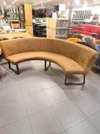 Nieuwe eetkamerbank Soof 150cm cognac Missouri stof €350, Ophalen, Bruin, ., Nieuw