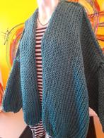 Nieuw handgebreid oversized Petrol Bernadette vest, Ophalen of Verzenden, Nieuw, One size fits all