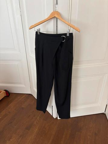 H&M zwarte pantalon,cross over chino gespsluiting,maat 36 beschikbaar voor biedingen